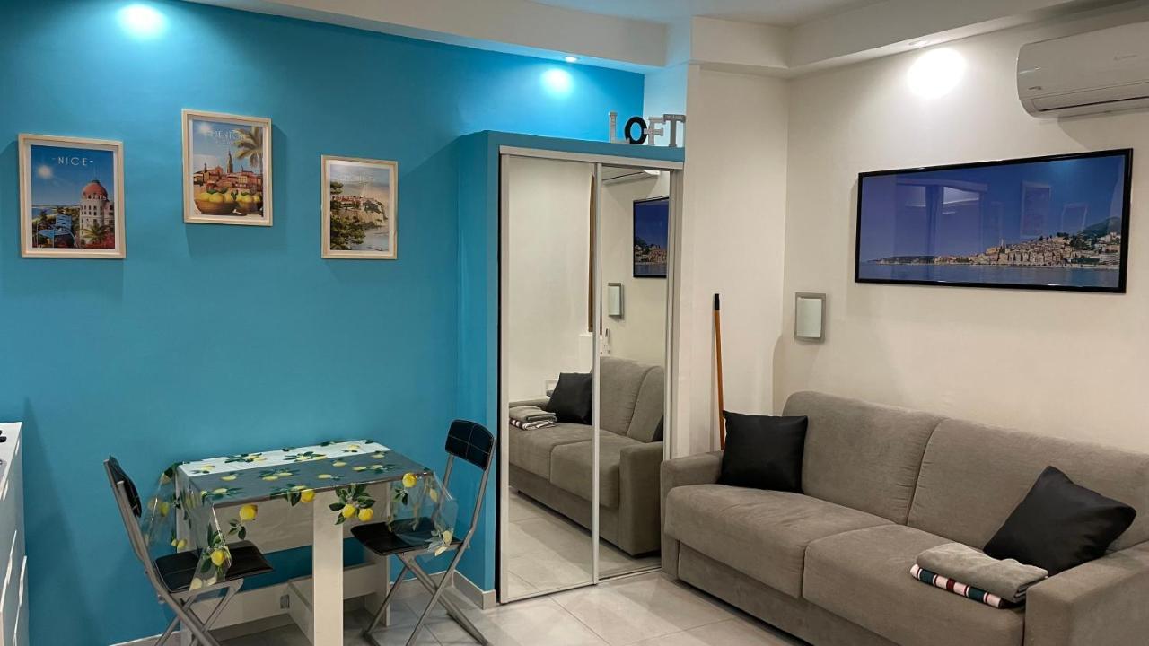 Studio Rue Pietonne Proche Plage Menton Bagian luar foto